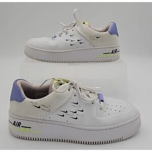 Nike Air Force 1 Sage Easter 2019 White Purple Volt CU4770-100 Women's Size 10